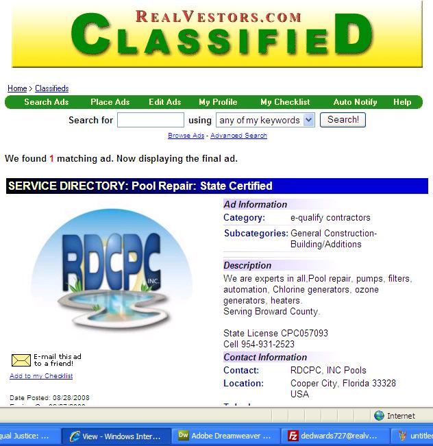 free classified ad